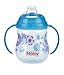 Nuby 1-Pack Designer Series No-Spill Clik-It Grip n' Sip Soft Flex Spout Cup, 9 Ounce - Colors May Vary