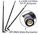 3 WiFi 9dBi Dual Band Omni Directional Antenna 2.4Ghz/5Ghz with RP-SMA Male Connector for Wireless Wi-Fi Router and Network Devices