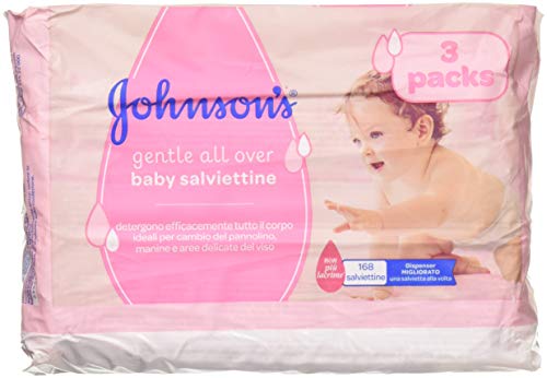 Johnson's Baby Skincare Wipes, Gentle Cleansing,56 Count (Pack of 3)