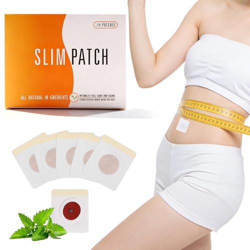 30 Natural Slimming Navel Patches - Abdominal Patch Burns Fat and Reduces Waist, Easy Application Treatment for Shaping Abdomen and Belly