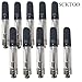 10 Pack 0.5 / 1ml Ceramic Wickless Cartridge O-i-l and D-i-s-t-i-l-l-a-t-e Acessaries For C-C-E-L-L (1ml, Black)