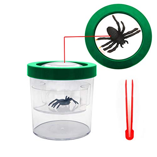 YYhappy childhood Nature Exploration Toys for 4-5 Year Old Boys Bug Viewer Box Plastic Transparent Insect Catcher Kit with 8 XMagnifying Lens Gifts for 4-8 Years Old Girl (Green) - Thumbnail 7