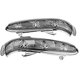 VGEBY 1Pair Rearview Side Mirror Turn Signal Indicator Smoke Lens Replacement for Mercedes W220 S-Class W215 CL-Class