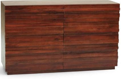 Shilpi Handmade Classic Look Wooden Chest Of 6 Drawers In Solid