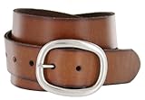 Vintage Look Full Grain Leather Casual Jean Belts