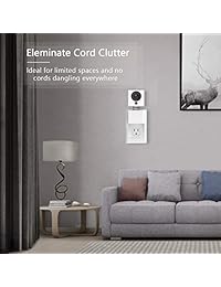 Wyze Cam Outlet Soporte de pared, soporte de soporte de montaje de salida de CA Caremoo para la cámara Wyze Cam V2, no más cables sucios o daños en la pared (1 paquete)