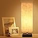ZEEFO Bedside Table Lamp, Retro Style Solid Wood Base Table Lamps with Fabric Shade Nightstand Mini Desk Lamps for Bedroom, Living Room, Bookcase (Square)