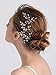 fxmimior Bridal Hair Accessories Pearl Crystal Hair Pins Hair Clips Bobby Pin Wedding Party Evening Headpiece Head Wear (pack of 3) (rose gold)