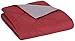 Amazon Basics Reversible Lightweight Microfiber Comforter Blanket, Full/Queen, Burgundy/Grey
