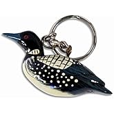 Star Int'l Hand Painted Loon Bird Key Chain Keyring