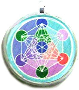Metatron Orgonite Pendant, sacred Geometry, Pastel Colors, Helps pain of rheumatism