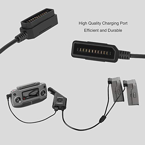 [DJI Mavic 2 Pro/Zoom Accessories] 3 in1 USB Car Charger Remote Control Battery Charger (Black, 15.7 x 2.7 x 8.1cm) - Thumbnail 3