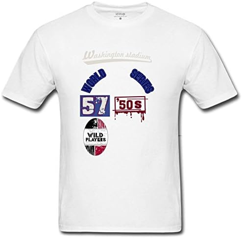 Fashion Black Men's Adult Short Sleeve T Shirt M White