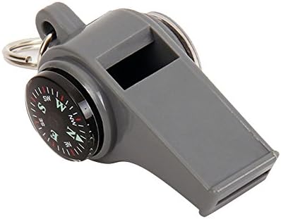 luo yuan 3 in 1 Outdoor Multi-functional High Frequency Whistle Compass Thermometer Emergency Tool