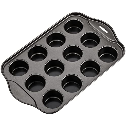 Tosnail 2 Pack 12 Cavity Mini Cheesecake Pan with Removable Bottom