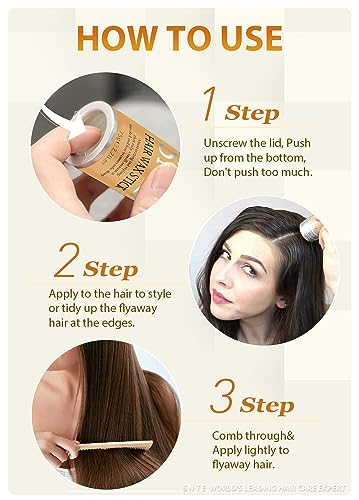 Samnyte Hair Wax Stick, Gel Tamer for Flyaways, Nourishing Slick Stick Pomade for Women & Kids, Slick Back & Styling Cream, Hair Styling Accessories for Teen Girls Gifts, 2.7 Fl Oz | Nourishing