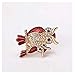Potelin Premium Quality Women Enamel Owl Shape Rhinestones Brooch Pins Brooches Clip Gift for Female