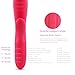 SVAKOM Adonis 100% Waterproof Ribbed Warming Rabbit Vibrators Vibrator with Heating Mode for Women/Couples (Plum Red)