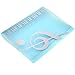 WOGOD Music Sheet File Paper Documents Storage Folder Holder Plastic.A4 Size,40 Pockets (Blue)