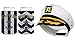 Captain Hat Yacht Cap Funny Coolie Captain and First Mate Chevron Can Coolie Bundle Chevron Navy