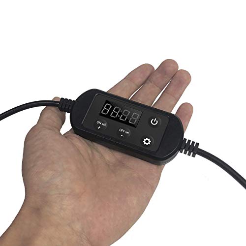MingDak Digital Aquarium Ramp Timer - Programmable 24-Hour Dimmer and LED Light Timer for Aquarium,Dimmable Fish Tank Light,Plant Light,Marine Light,Coral Reef Light with 2.1mm/2.5mm DC Connections