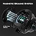 KastKing Crixus Baitcasting Reels,Dark Star,7.2:1 Gear Raio,Left Handed Fishing Reel