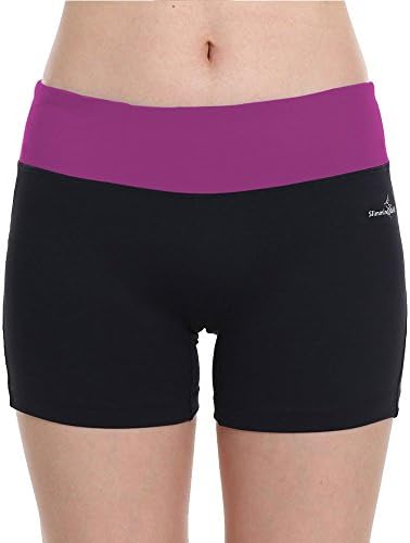 Lightweight Breathable Smooth Running Compression Short Pants for Juniors, Large, dark purple