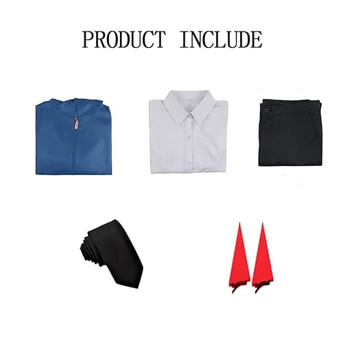 IS MY BIKE OKAY Chainsaw Man Costume Makima Black Dress Cosplay Uniform  Denji Outfit Power Jacket Suit Halloween(2XL,Power(Blue)) XX-Large in Saudi  Arabia | Whizz Costumes