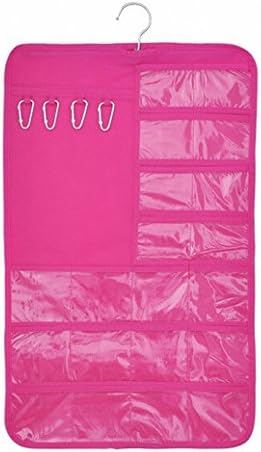 IDecHome Hanging Jewlery Organizer, Pockets Hooks Non-Woven Storage Bag, Multi Colors
