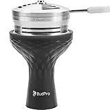 BudPro Hookah Bowl Silicone Phunnel Type with Charcoal Holder Like Lotus - Shisha Hookah Set Black
