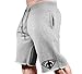 Monsta Clothing Co. Men's Workout (Muscle Symbol) Gym Sweat Shorts (G:GY-A:BK) Grey/Black
