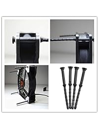 Magic&Shell - Tornillos de montaje para ventilador de PC (goma, absorción de ruido, antivibración), color negro