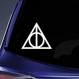 Bargain Max Decals - HP Deathly Hallows - Sticker Decal Notebook Car Laptop (2 Stickers 2