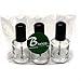 Blanco Empty Polish Bottle Clear + Brush + Mixing ball + Black Cap14ml/0.5 Oz - 3 ct