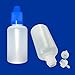 510 Central 30mL LDPE Plastic Thin Tip Dropper Bottles (12 Pack, Multi Color Caps)