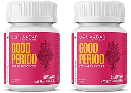 AADAR Good Period for Hormone Balance, PCOS, Period Pain Relief and Mood Swings – 60 Capsules (Pack of 2) AADAR Good Period for Hormone Balance, PCOS, Period Pain Relief and Mood Swings – 60 Capsules (Pack of 2)