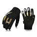 Vgo 3Pairs High Dexterity Light Duty Mechanic Glove, Rigger Glove, Anti-abrasion, Touchscreen(Size S, Black, SL8853)
