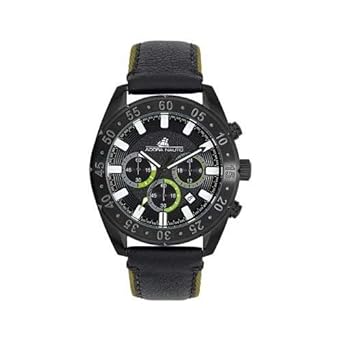 Adora Herren Chronograph Quarz Uhr mit Leder Armband AN2073