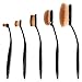 BMC 5pc Luminous Perfecting Curve Makeup Brush Kit For Foundation Contouring Blending Highlighting Brow Work and More