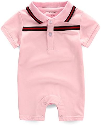 BZDREAM Baby Boy/Girl Fashion Polo Lapel Short Sleeve Romper
