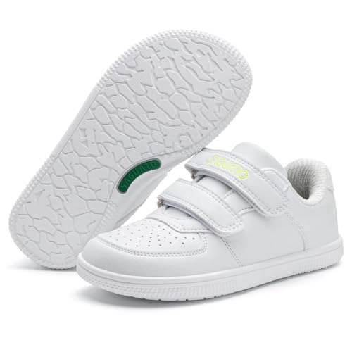 SAGUARO Zapatillas Barefoot Niños Niñas Zapatos Minimalistas Casual con Puntera Ancha Zero-Drop Cierre Autoadherente, Tallas EU 25-35