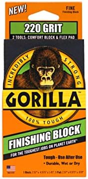 Gorilla Finishing and Sanding Block and Pad, 220 Grit