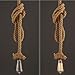 LEDMOMO Single Head Rope Pendant Light 3.3ft Vintage Thick Hemp Ceiling Lamp Pendant Hanging Lights for Home Restaurant Cafe Bar Country Style Decoration