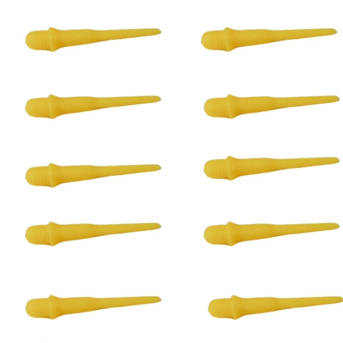 HRLORK 100 Packs Dart Points Plastic Soft Tip Darts Set Darts Attachment Spare Tips-Yellow