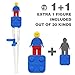 Brick Figure Training Chopsticks for Toddler Kid Children (NON-TOXIC MATERIAL USED PRODUCT) / Lego Brick Compatible (Right hand) (Blue)
