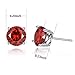 Sterling Silver Solitaire Stud Earrings Cubic Zirconia Simulated Birthstone CZ Earrings 12 Months Gifts