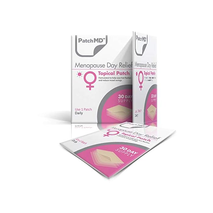 PatchMD - Menopause Day Topical Patch - Natural Daily Menopause Topical Patch, eases Headaches, Mood Swings - 30 Day Supply