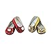 American Fashion World 2 Pack of Metallic Slip on Shoes with Diamond Bow: Red and Gold | Fits 14