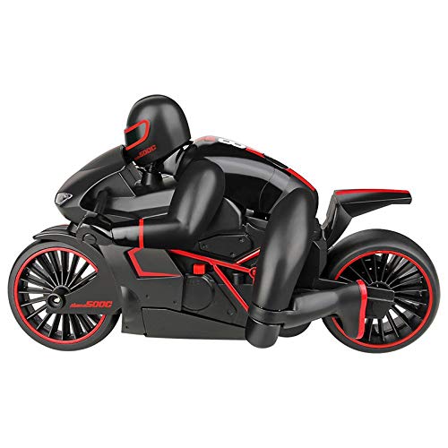 Nrpfell 2.4G Fashion Rc Motorcycle with Cool Light High Speed Rc Motorbike Model Toys Remote Control Drift Motor Kids Toys for Gift,Red