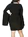 Lalagen Women's Sexy Bell Long Sleeve Lace Up Plus Size Party Mini Dress
